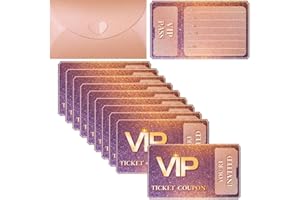 10PCS Shining VIP Party Invitations with Envelopes /Starlight Film Craft Sparkling Cards for Adults &Boys&Girls/Perfect for B