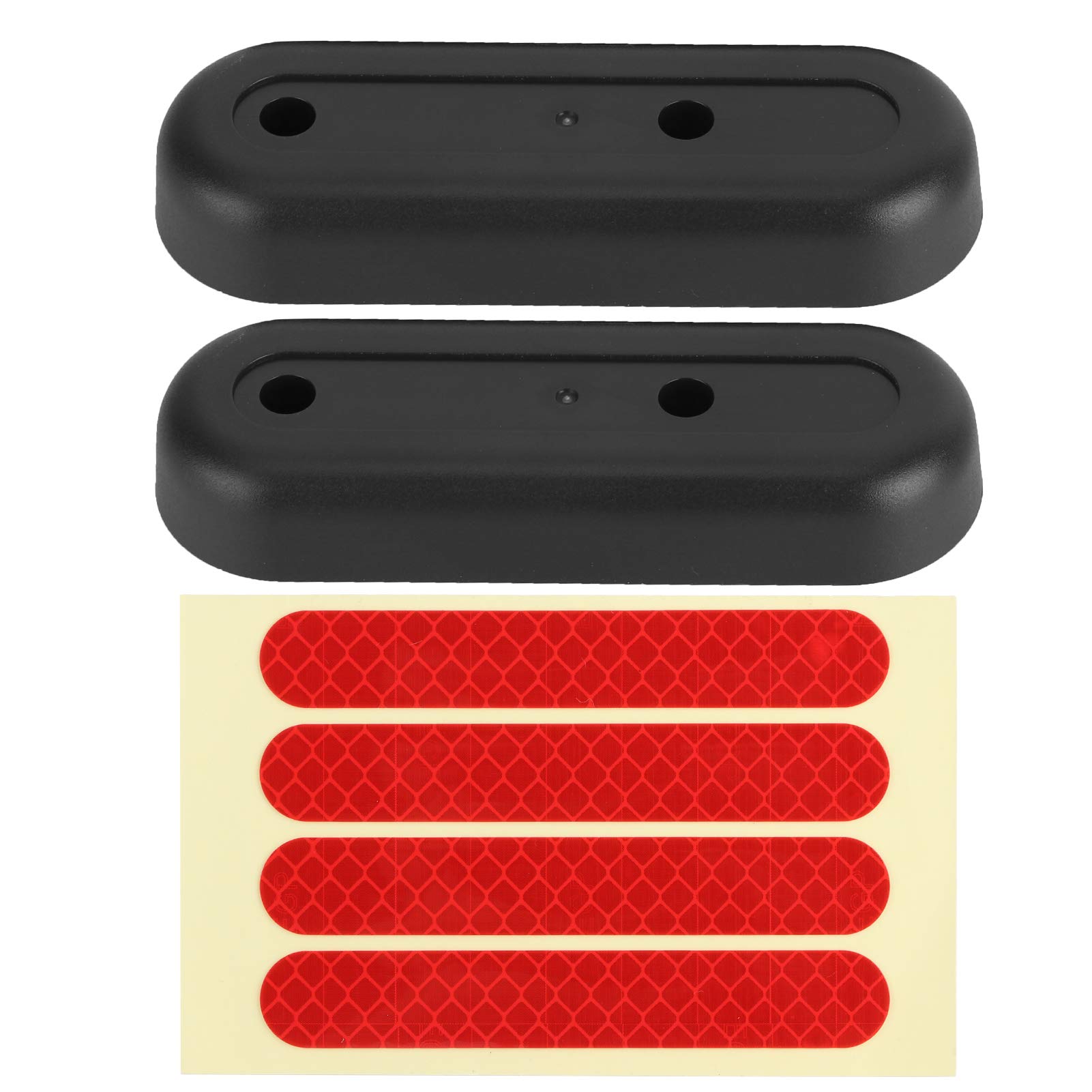 Pwshymi 2 Rear Fork Cover Stickers Rear Wheel Sticker Cover Reflector with 4pcs Reflective Stickers for Ninebot MAX G30 Electric Scooter(red) Wheels