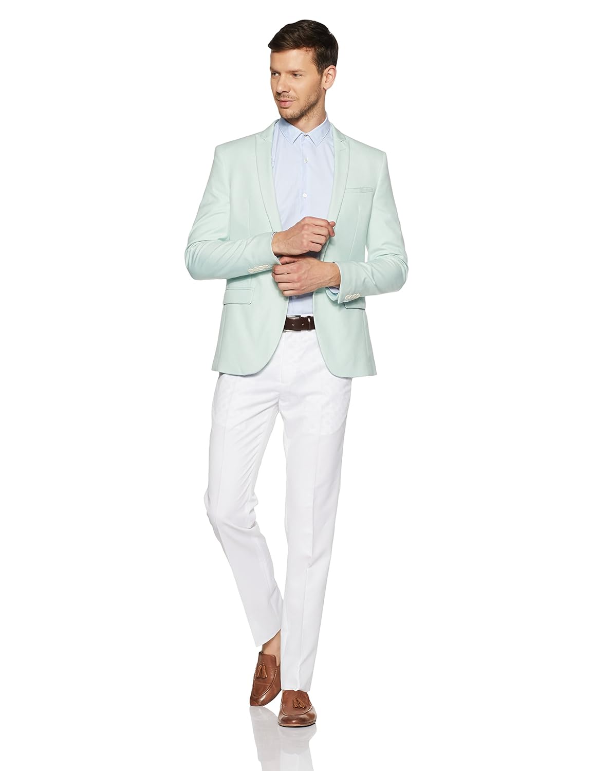 raymond men's relaxed fit formal trousers