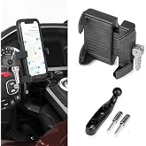 RUNNING PANTHER Motorcycle Phone Mount for Harley Davidson, Universal Cell Phone GPS Navigation Holder with Black Perch Mount for Harley Yamaha Kawasaki Suzuki Indian Honda Goldwing GL1800 GL1500