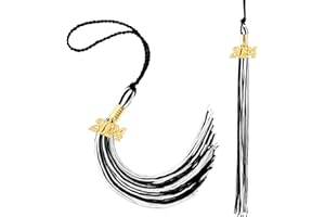 BTMOOZ 2 PCS Graduation Tassel 2024, 2024 Tassel Graduation, 2024 Graduation Tassel, Graduation Cap Tassel, 2024 Tassel with The 2024 Year Charm, 2024 Graduation Hat Decoration Tassel Black and White
