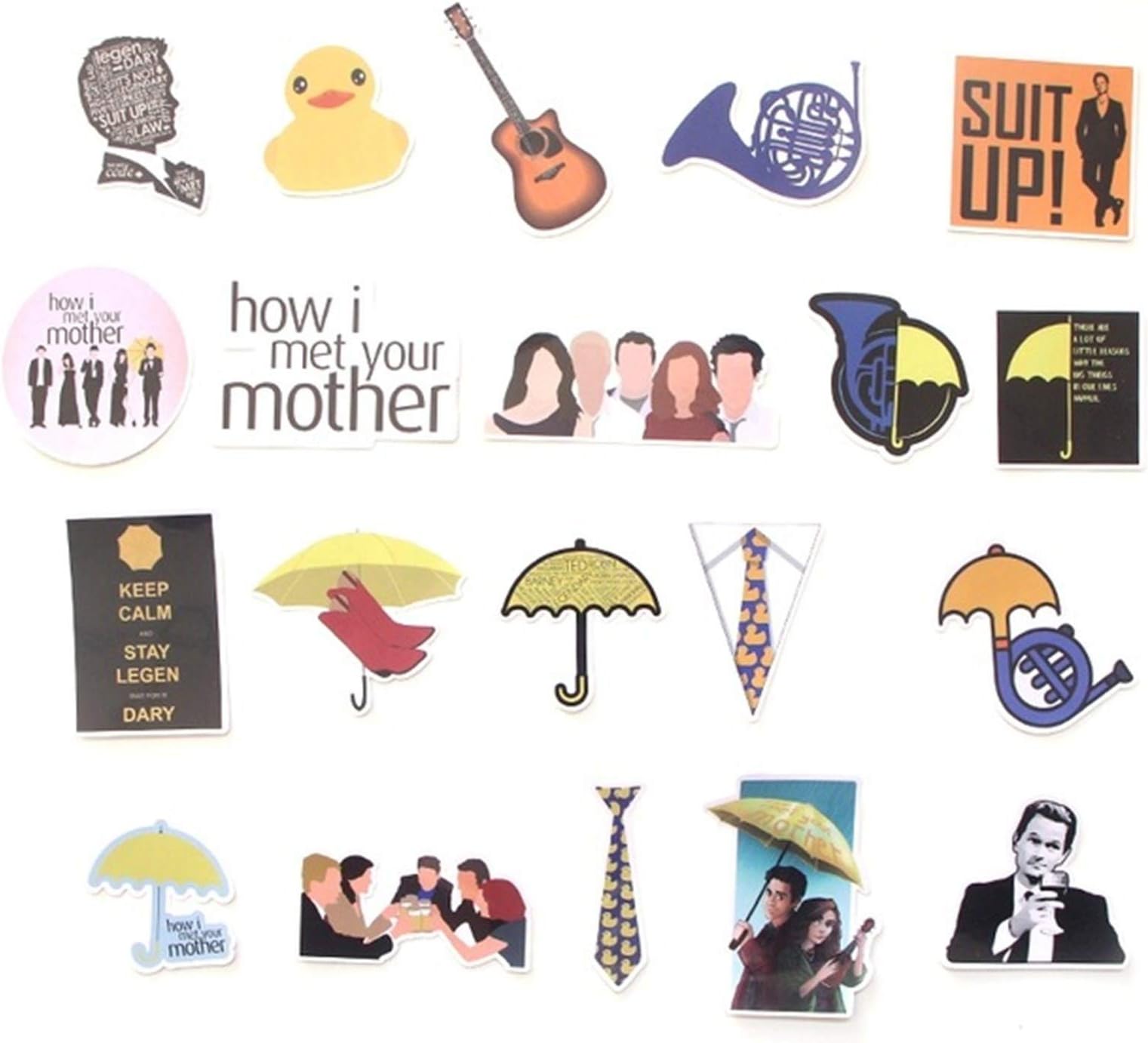 Friends store 20pcs How i met Your Mother Scrapbooking Decals Creative Badges DIY Decorative Stickers Vintage Notebook Phone