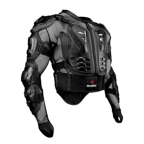 HEROBIKER Motorcycle Full Body Armor Jacket spine chest protection