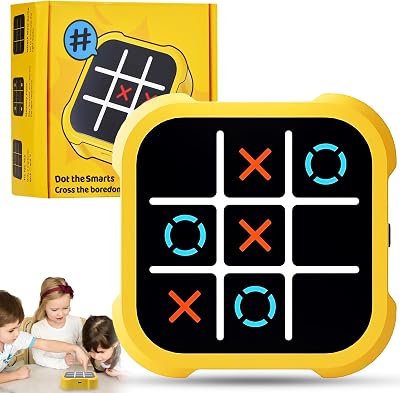 Elektronisch Tic-Tac-Toe Bolt Spiel, Tic Tac Toe Elektronisch(Gelb)
