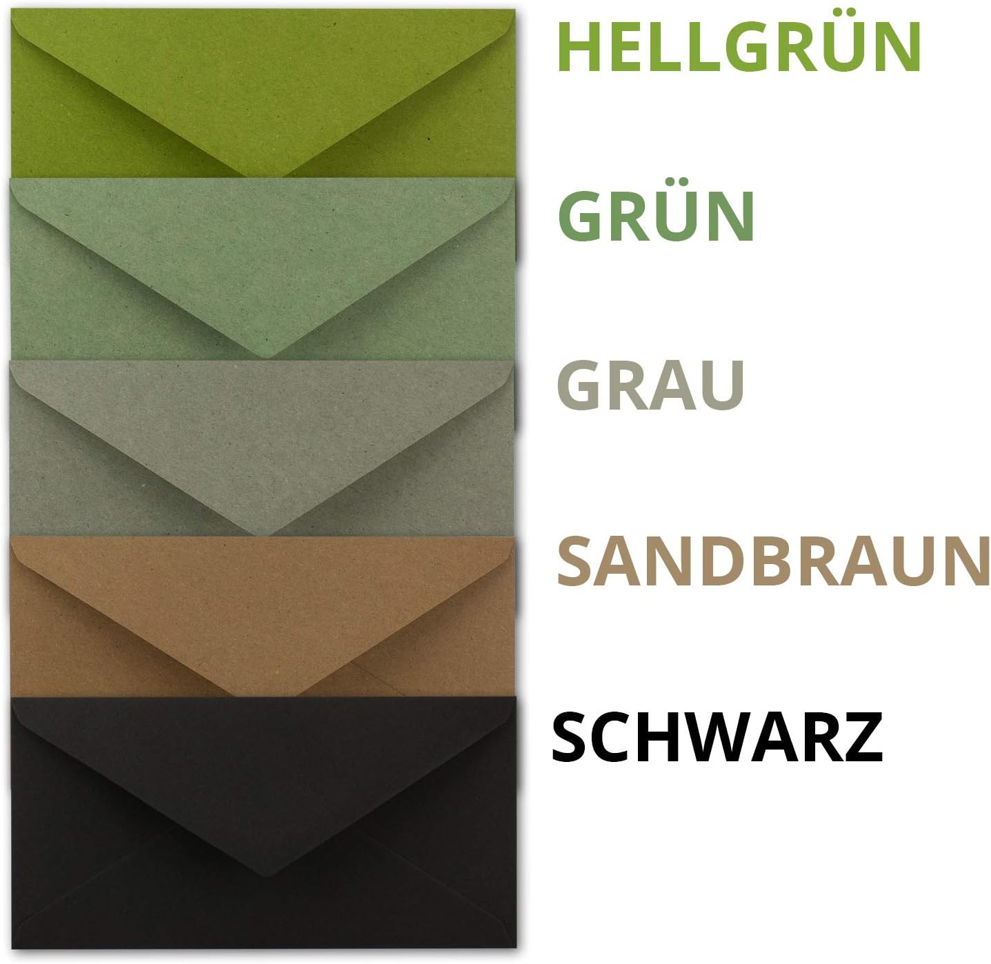 50x letter envelopes color mix package DIN long, 110 x 220 mm (11 x 22 cm), wet glue - Image 5