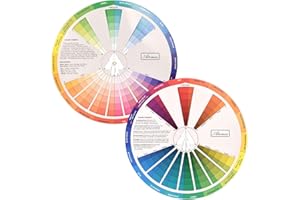 JIMKING Creative Color Wheel, Paint Mixing Learning Guide Art Class Teaching Tool for Makeup Blending Board Chart Color Mixed Guide Mix Colours (9.25inch)