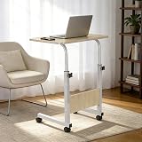 simpahome Height Adjustable Mobile Table Birch with Castors view 8