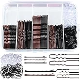 Watelife 300pcs Bobby Pins Hair Pins Kit,Hair Pins for Buns 2inch 2.36inch, Bobby Pins for Women and girl 2inch, 2.75inch,U S