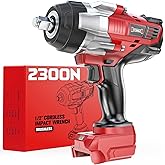 DIYtoolifz Cordless Impact Wrench 1/2 inch Compatible with Milwaukee 18v Battery, 1700 Ft-lbs High Torque Impact Driver, Electric Impact Gun with 4 Modes & LED Light for Car, Truck, Mower(Bare Tool)