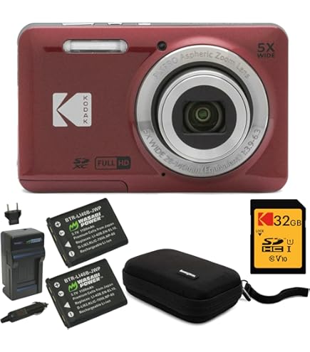Amazon.com : Kodak PIXPRO FZ55 Red 16MP Digital Camera 5X Optical