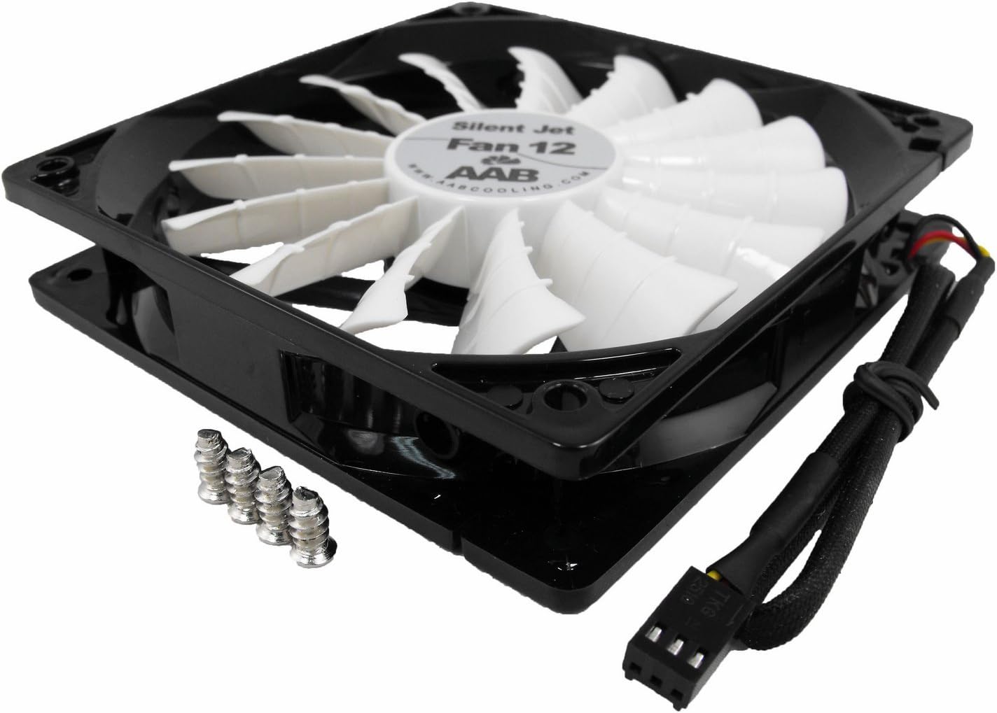 AABCOOLING Silent Jet Fan 12, Silent and Efficient 120mm Fan with 4 Anti-vibration Pads, 120mm Case Fan, CPU Fan, 12V, PC Fan - Image 3