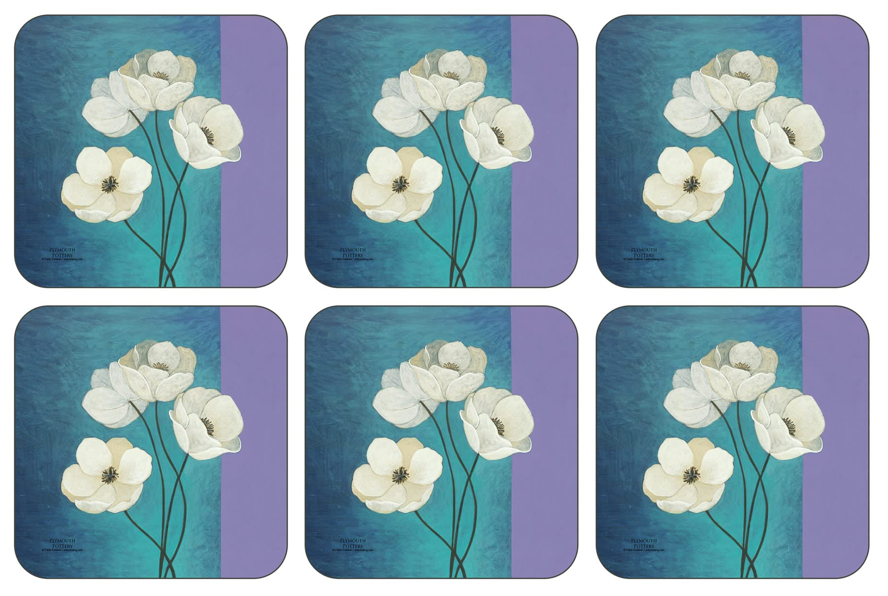 Plymouth Pottery - Timeless Coasters - Set of 6