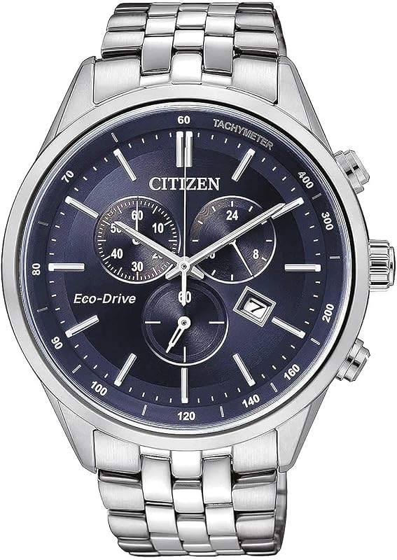 Herren Chronograph Eco-Drive Armbanduhr mit Edelstahl Armband
