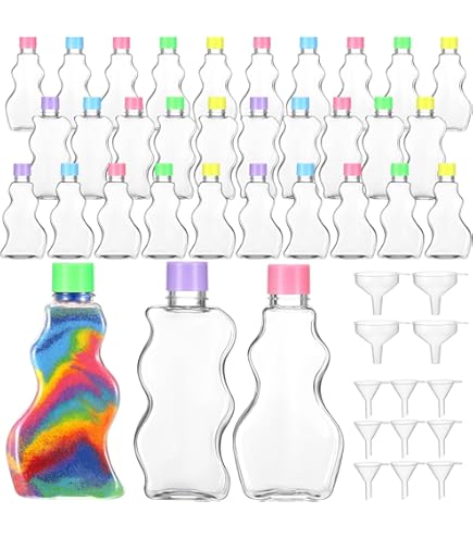 Amazon.com: Yaomiao 30 Packs 2.5 oz Plastic Sand Art Bottles with
