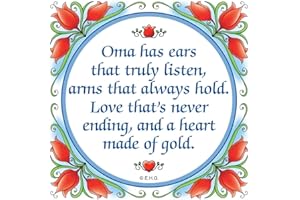 Essence of Europe Gifts Gift for Oma Tile Saying for Wall Decoration…