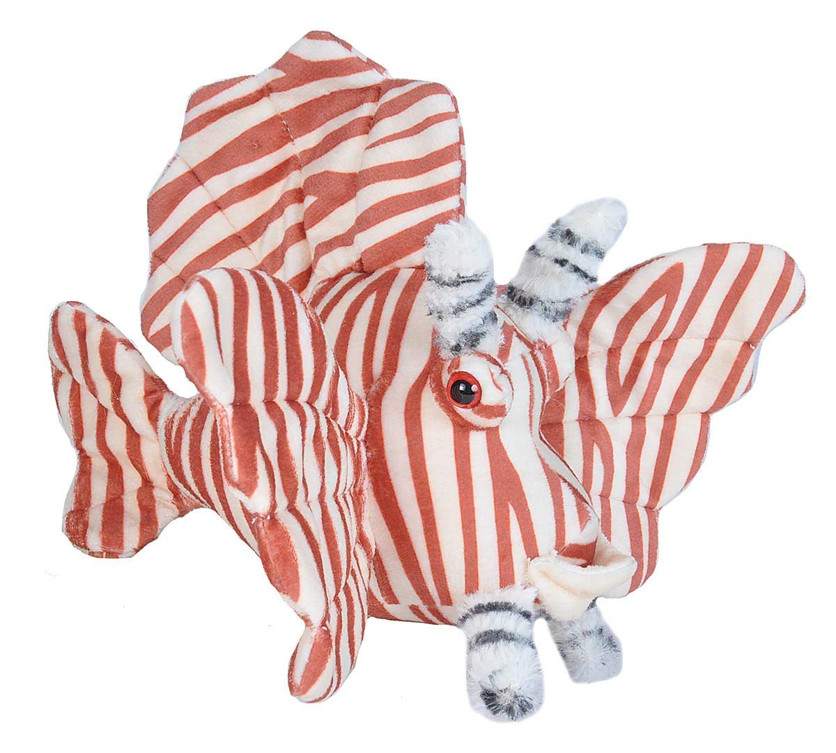 Wild Republic Lionfish, Soft Plush Toy, Gifts for Kids, Sea Critters, 20 cm, Red-white, 8"