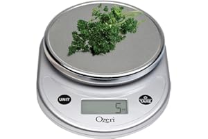 Ozeri Pronto Digital Multifunction Kitchen and Food Scale, All Silver, Compact