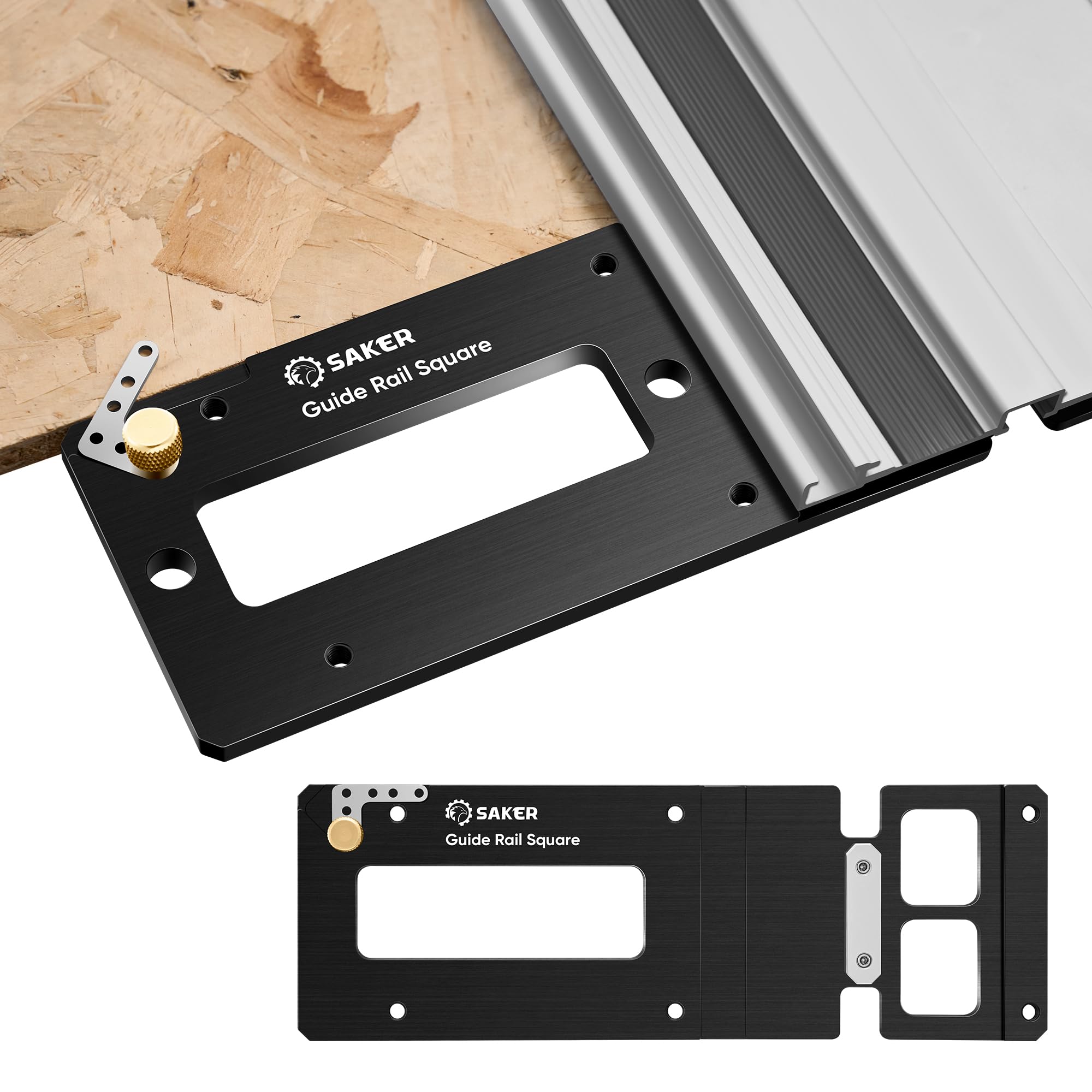 Photo 1 of Saker Track Saw Square,90° Right Angle Track Saw Guide Rail-Compatible with Festool & Makita Guide Rail, Easy-Install Circular Saw Accessories for Precise Square Cut,High Quality Brass Locking Screws