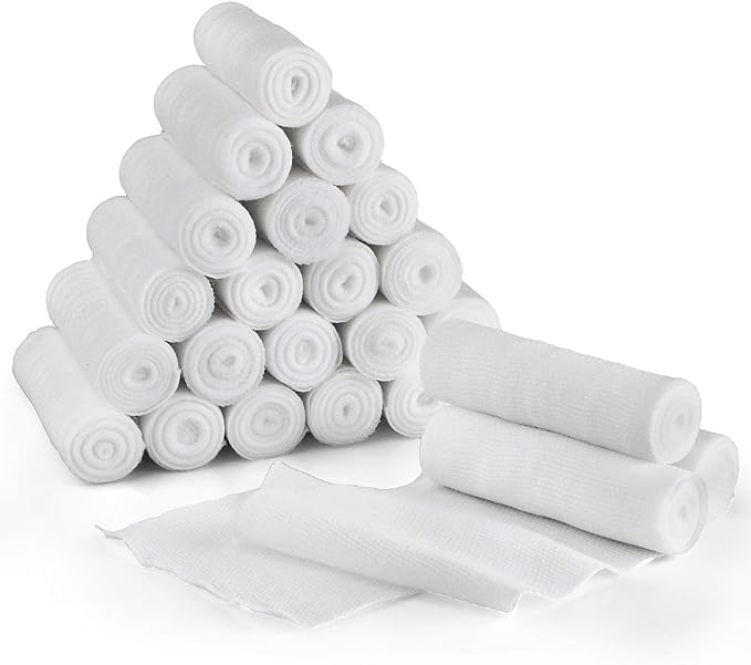 comfort 10 Gauze Rolls 4 Inch Elastic and Stretch Gauze Bandage Rolls