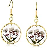 Pressed Flower Earrings Daffodils Pressed Wildflower Earrings Handmade Earrings Dry Flower Earrings Personaliz