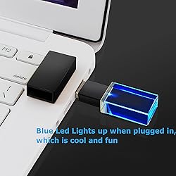 Flash Drive 8GB Crystal Transparent Rectangle