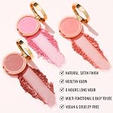 Oulac Shimmer Blusher Coral lluminator for Cheeks Light Tone Skin F03 Sweet Date view 5