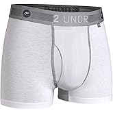 2UNDR Men's Flow Shift 3" Trunk Underwear (White, Medium)