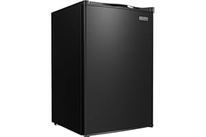 EUHOMY Upright freezer, 3.0Cubic Feet, Single Door Compact Mini Freezer with Reversible Door,Small freezer for Home/Dorms/Apartment/Office, Black