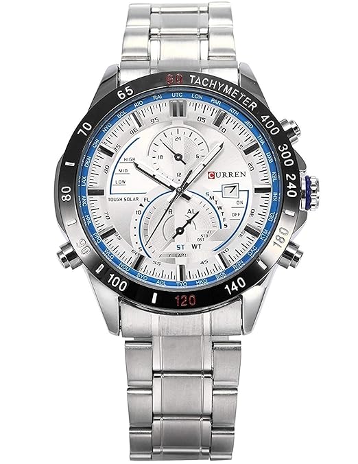 Analog White Dial Mens Watch-CUR040