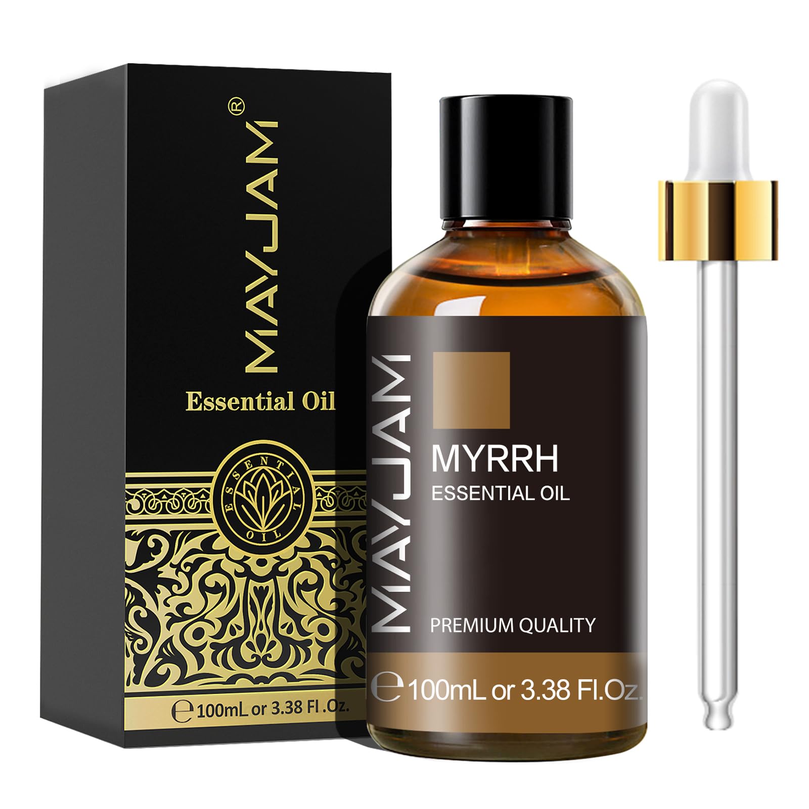 MAYJAM Myrrh Essential Oils 100ML, Myrrh Oil for Diffuser, Humidifier, DIY, Home, Office