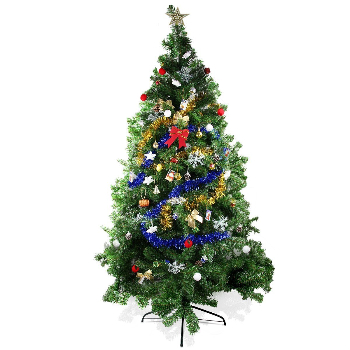 Pack of 108 Christmas Tree Ornaments Kit Assorted Christmas Ball Pandent For Christmas Party