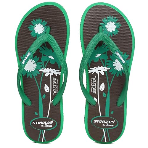 womens green flip flops