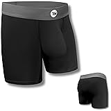 Real Men 7in Modal Boxer Briefs D Pouch 5xl 1pk Blk