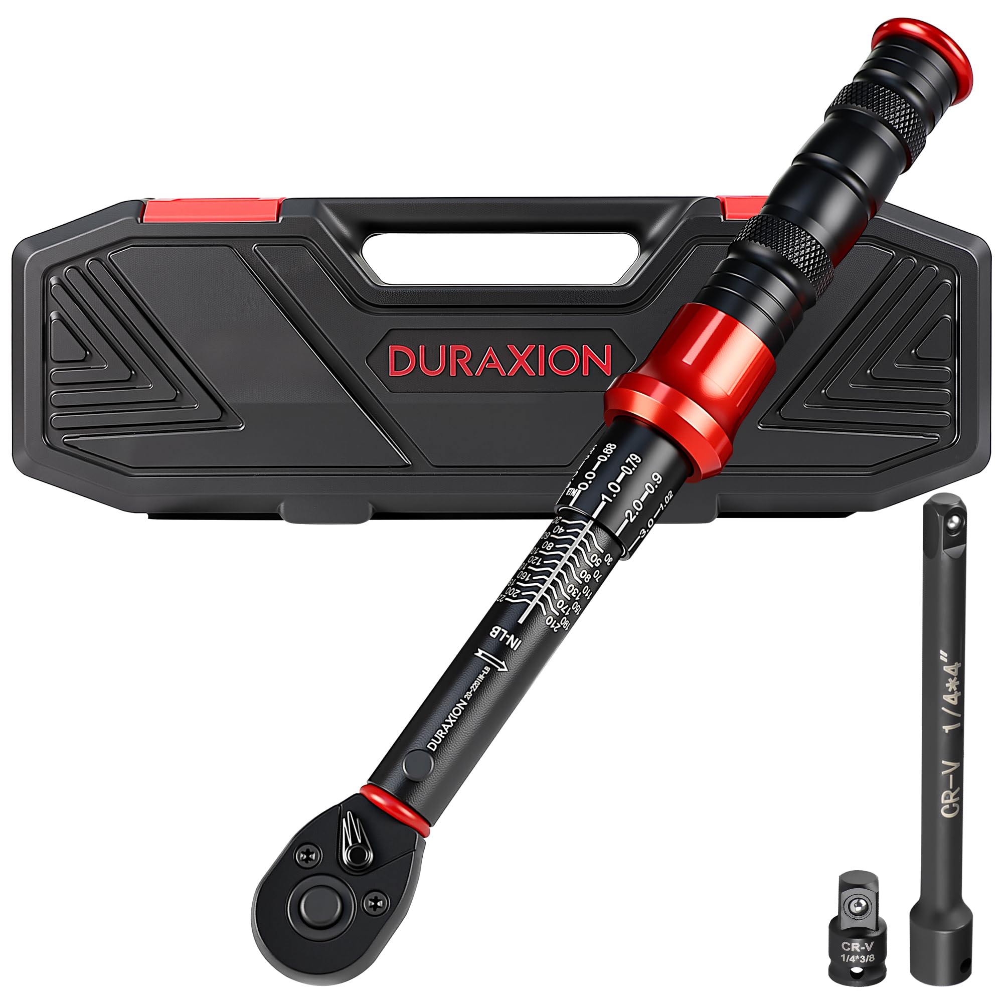 Photo 1 of 1/4-Inch Drive Torque Wrench 20-220it.lb/2.3-24.9Nm, ±3% Precision Dual Direction Torque Wrenches with 72-Tooth Dual Range Scales with Ft.Lbs and N.m