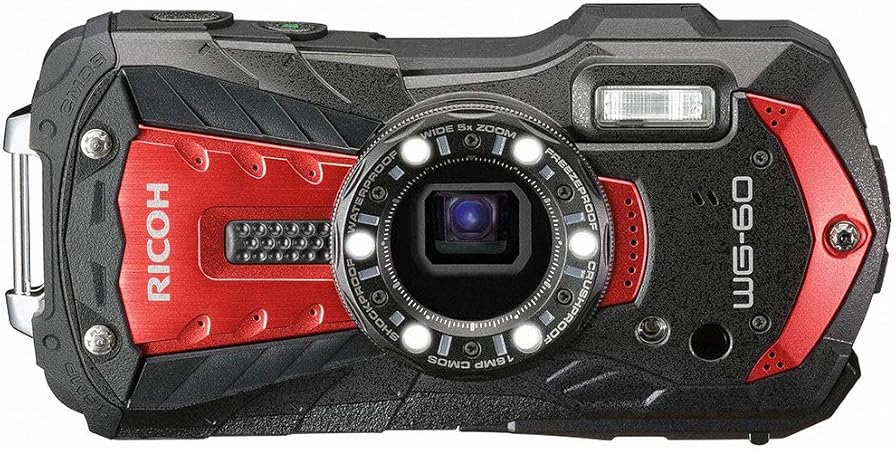 Amazon Ricoh Wg 60 レッド 防水カメラ 16mp 高解像度画像 防水 14m 耐衝撃 1 6m 水中モード 6 Led リングライト マクロ撮影用 コンパクト 通販 Amazon Ricoh Wg 60 レッド 防水カメラ 16mp 高解像度画像 防水 14m 耐衝撃 1 6m 水中モード 6 Led リングライト マクロ撮影用 コンパクト 通販