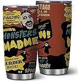 Captain Spaulding Murder Ride,Horror Movie Merchandise,20 Oz Insulated Stainless Steel Iced Coffee Tumbler with Lid,Funny Travel Coffee Mug Cup Water Bottle,Birthday Gift for Women,Men,Friend,1 Pcs