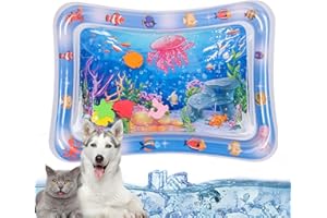 Sensory Water Mat for Cats, Tummy Time Water Mat Cat Sensory Toy, Water Sensory Playmat for Cats, Thickened Sensory Water Mat