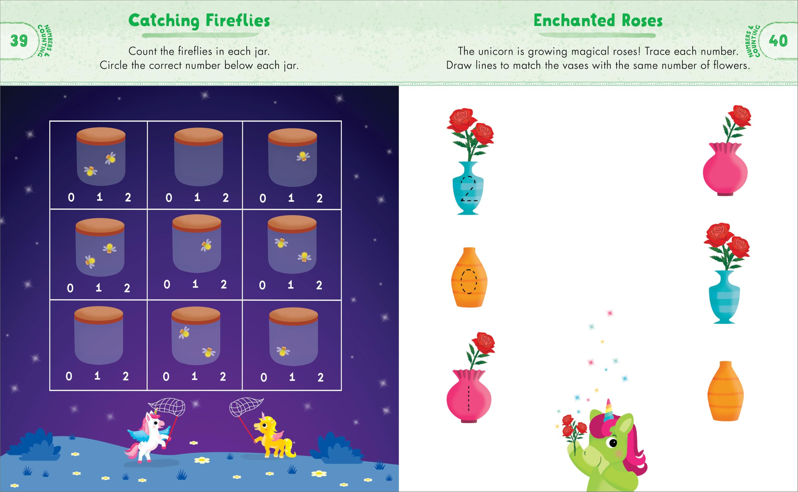 Kindergarten Activity Book Unicorns: 75 Games to Practice Early Reading, Writing, and Math Skills (School Skills Activity Books)