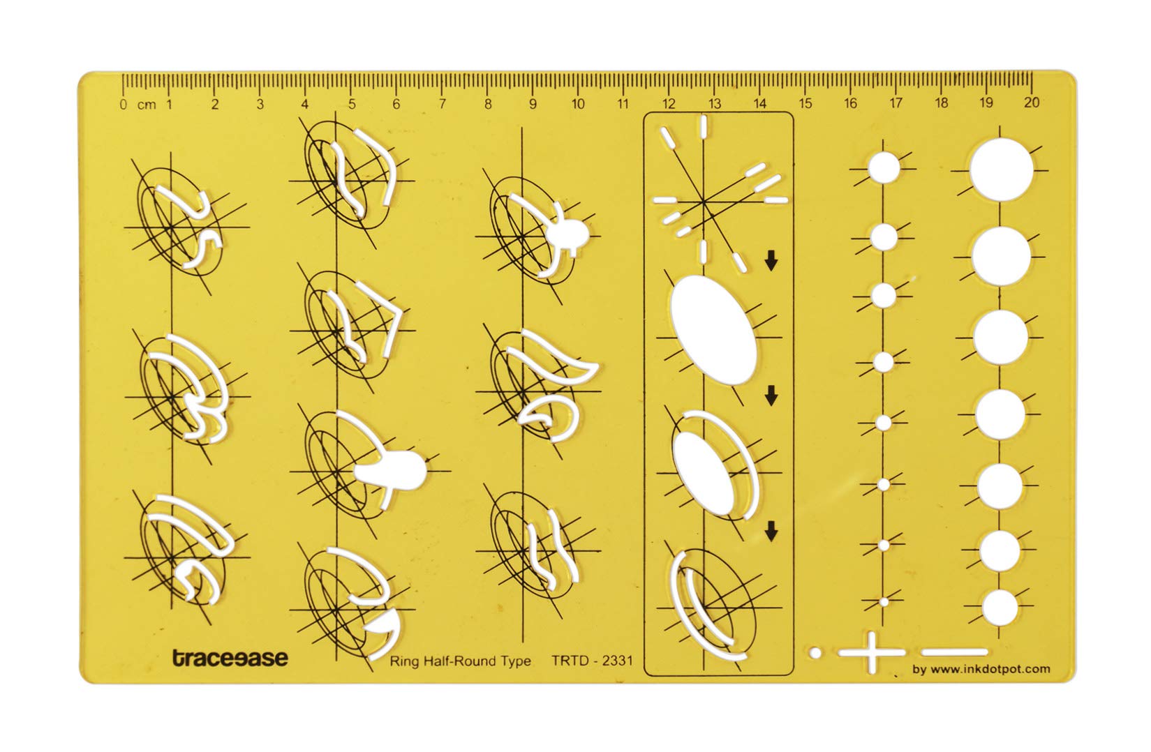 Traceease Ring Half Round Type Jewelry Templates Drafting Tools Jewellery Designing Stencils