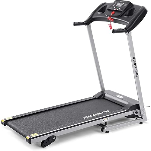 MaxKare Folding Treadmill Running Machine 17" Wide Electric Treadmill 3 Levels Manual Incline 1.5 HP Power Easy Assembly for Home Use
