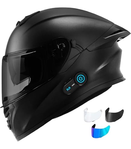 GDM Motorcycle Helmet with Bluetooth Headset