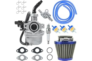 HOLATO PZ19 Carburetor Carb Air Filter Fuel Line Kit for 50cc 70cc 90cc 110cc 125cc Tao Tao GK110 Baja SSR Apollo Coolster Chinese Kids Four Wheeler ATV Go Kart CRF50 XL70 Dirt Pit Bike Motor (BLUE)