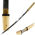 Makoto Handmade Sharp Japanese Samurai Shirasaya Katana Sword w/High Gloss Wood Saya