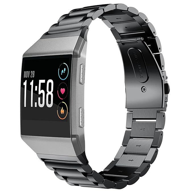Fitbit banda iónico, shangpule Metal de acero inoxidable ...