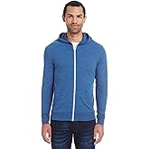 Threadfast Apparel Unisex Triblend Full-Zip Light Hoodie XS ROYAL BLK TRBLND