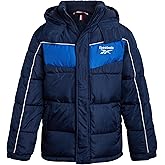 Reebok Boys Puffer Jacket - Heavyweight Water Wind Resistant Polar Fleece Lined Insulated Hooded Boys Winter Coat Outerwear