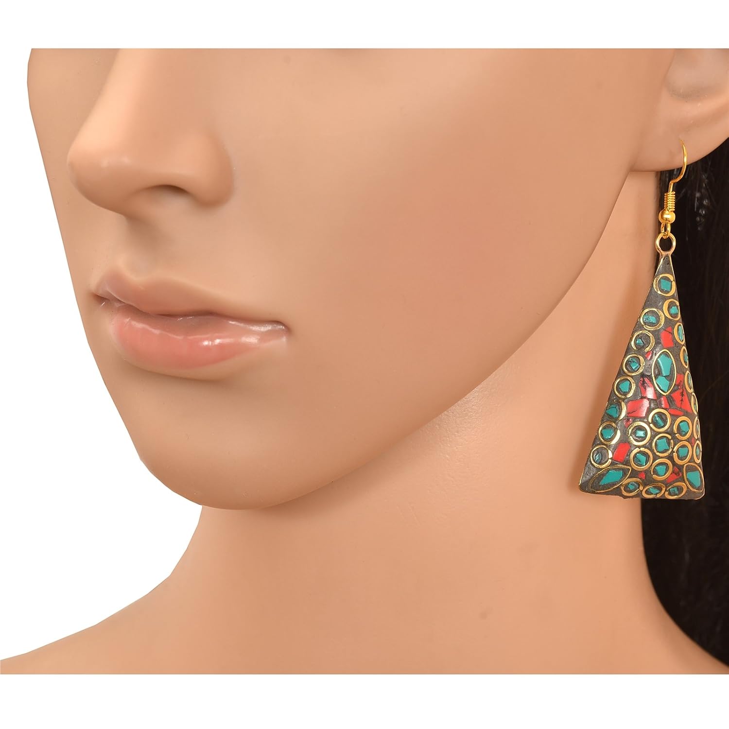 zephyrr jewellery lightweight tibetan hook dangler earrings for women and girls