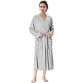 Catalonia Lightweight Ladies Bathrobe, Long Summer Robe with Pockets,Soft Summer Robes for Women, Kimono Gift for Her