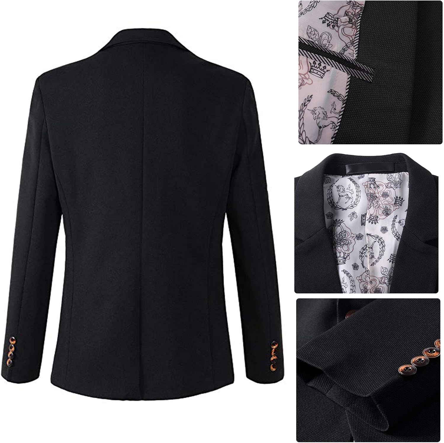 GEEK LIGHTING Slim Fit Single One Button Blazer Jackets for Men at  Men’s Clothing store