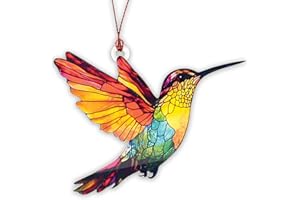 MAILAMCRAFT Hummingbird Christmas Ornament, Christmas Ornaments 2025, Hummingbird Gifts for Women, Bird Ornaments for Christmas Tree, Hanging Decor for Door, Yard, Outdoor or Windows, Gift Exchange Idea